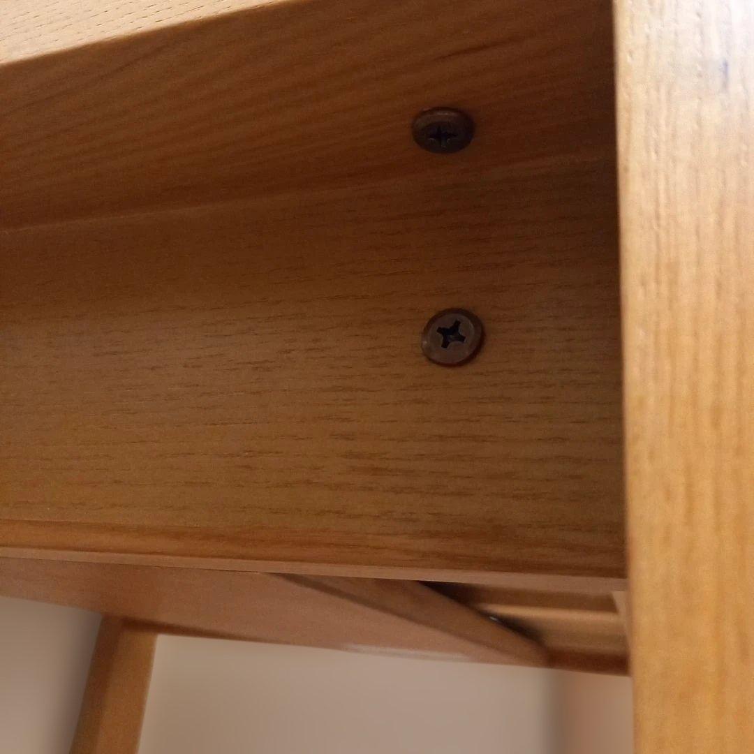 学習机　①　常晴　天然木　北欧　引き出し付き　机　テーブル