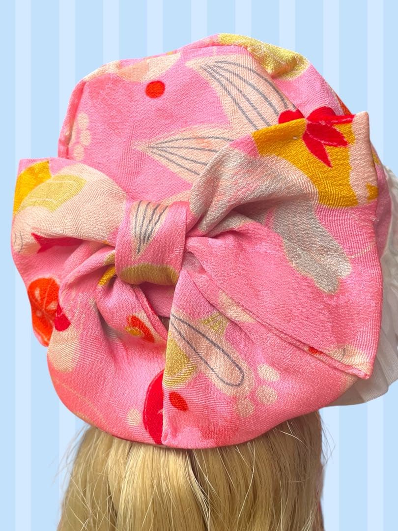 ブライス着物　ピンクボンネット