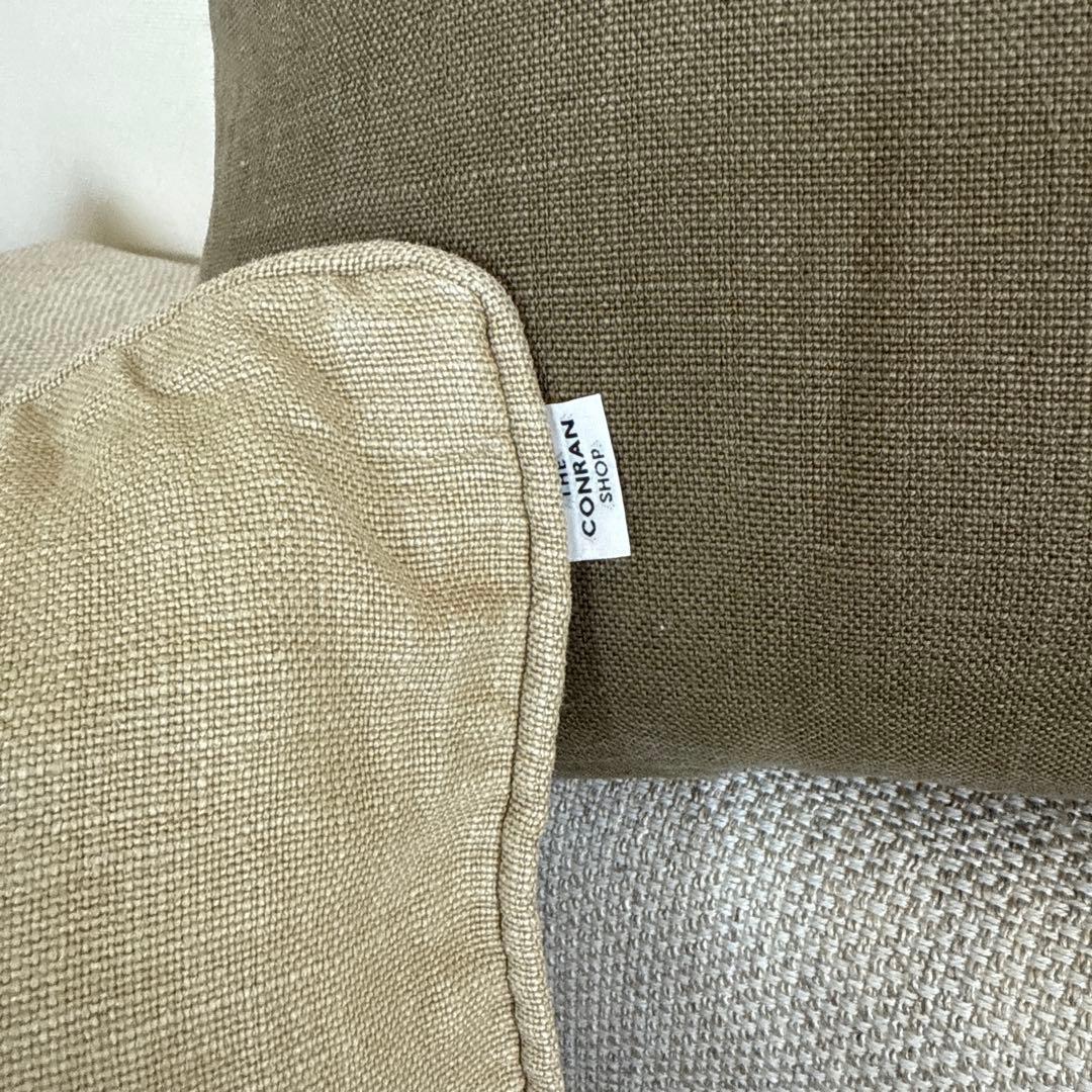 ★美品★コンランショップ★リネンクッションカバー★2枚セット★約45cm角