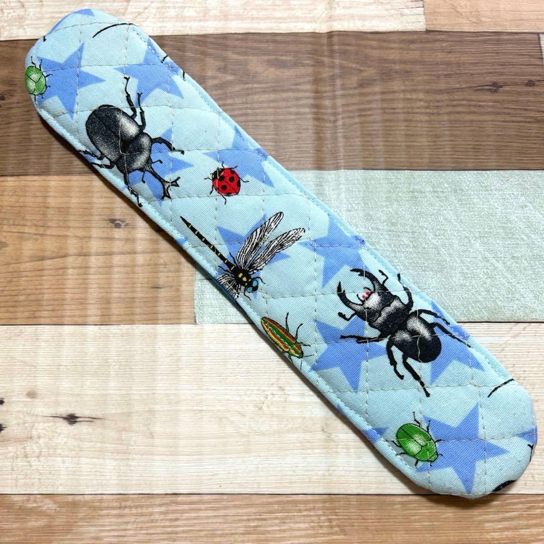 水筒　肩紐カバー　昆虫ブルー　B458