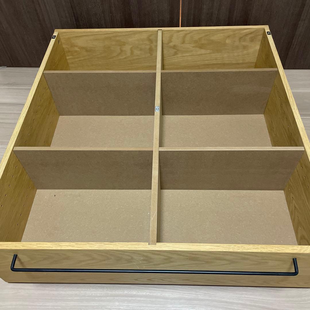 無印良品 ベッド下収納・大・オーク材・高さ25cmタイプ フタ付①