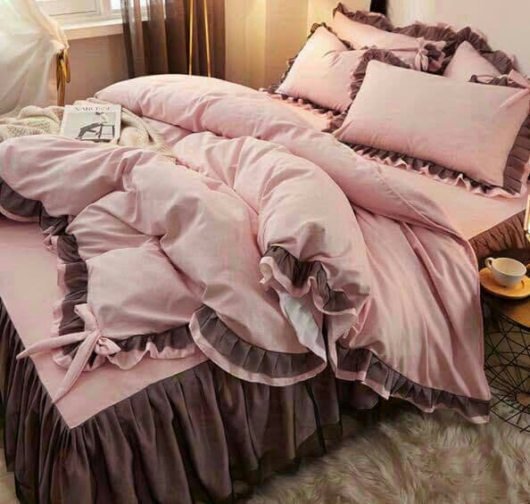 柔らかい ベッドスカート 枕カバーy~8