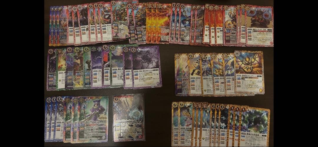 バトスピ引退デッキ10種デッキ、パーツ、スリーブ付き