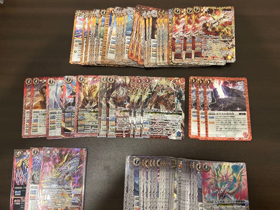 バトスピ引退デッキ10種デッキ、パーツ、スリーブ付き