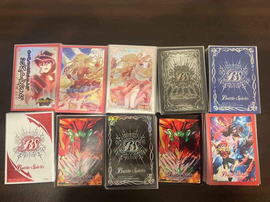 バトスピ引退デッキ10種デッキ、パーツ、スリーブ付き