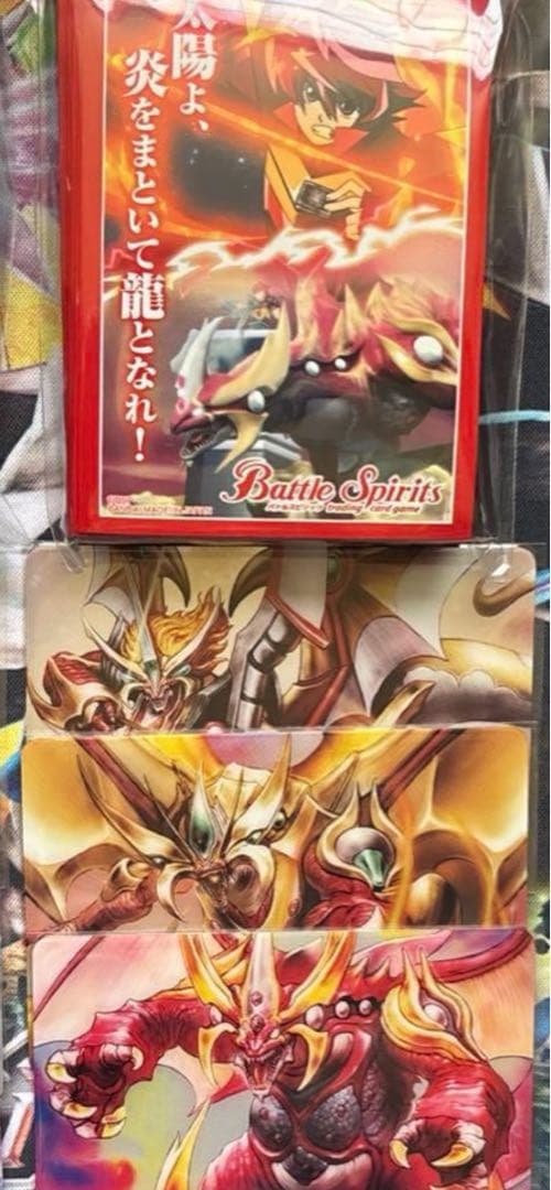 バトスピ引退デッキ10種デッキ、パーツ、スリーブ付き