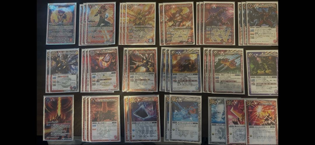 バトスピ引退デッキ10種デッキ、パーツ、スリーブ付き