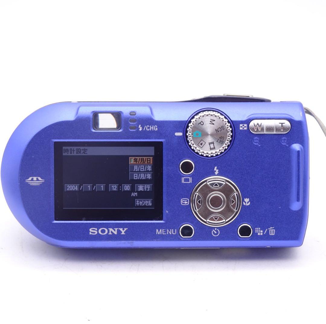 【完動美品】 SONY Cyber-shot dsc-p100 ブルー コンデジ