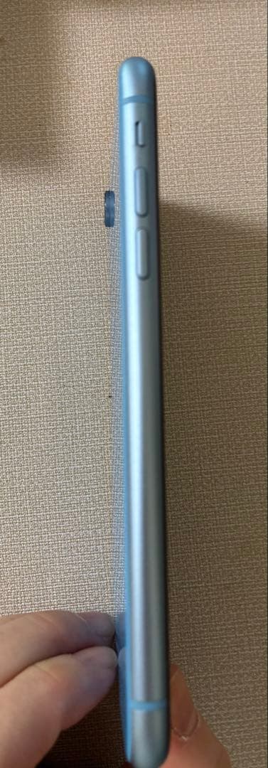 修理歴なし！iPhoneXR64GB本体水色◆未使用ACアダプタイヤフォン箱付