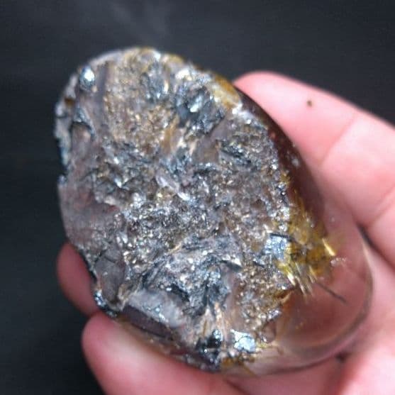 値下げ 西-⑨【極 太陽タイチンルチル】原石 73✖️49✖️39㎜