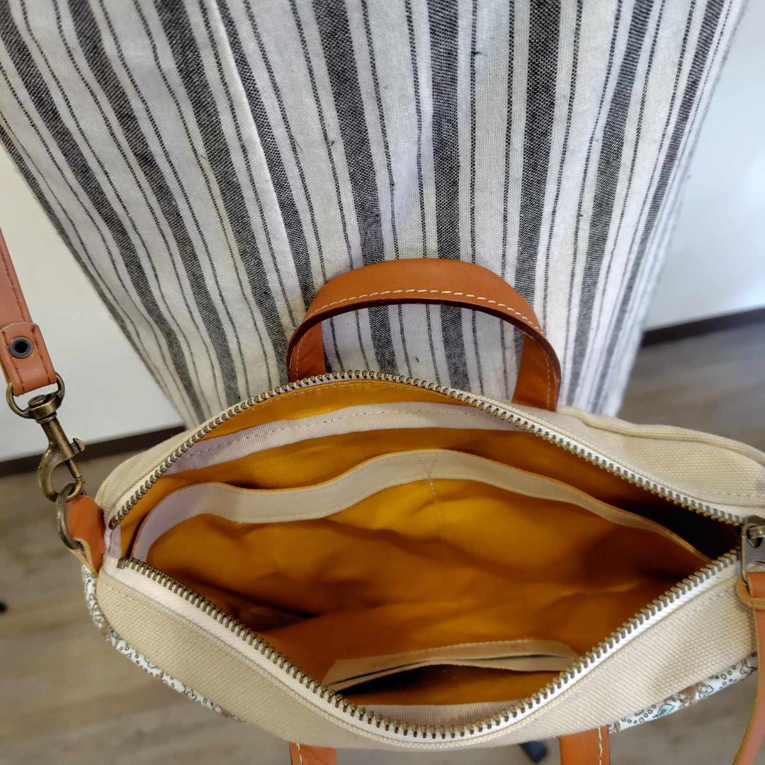 m*♡様 ミナペルホネン/フォレストウェーブ×アネモネ　カーキ/ミニラウンドショ