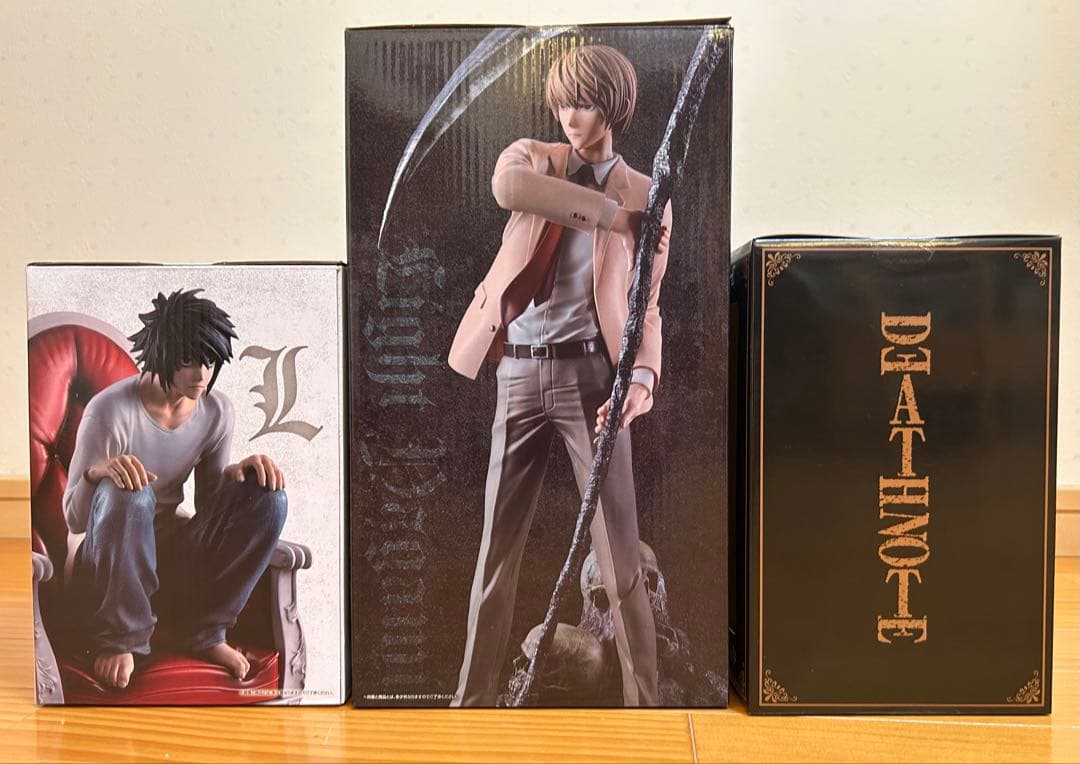 DEATH NOTE フィギュアセット 夜神月　L 弥海砂フィギュア
