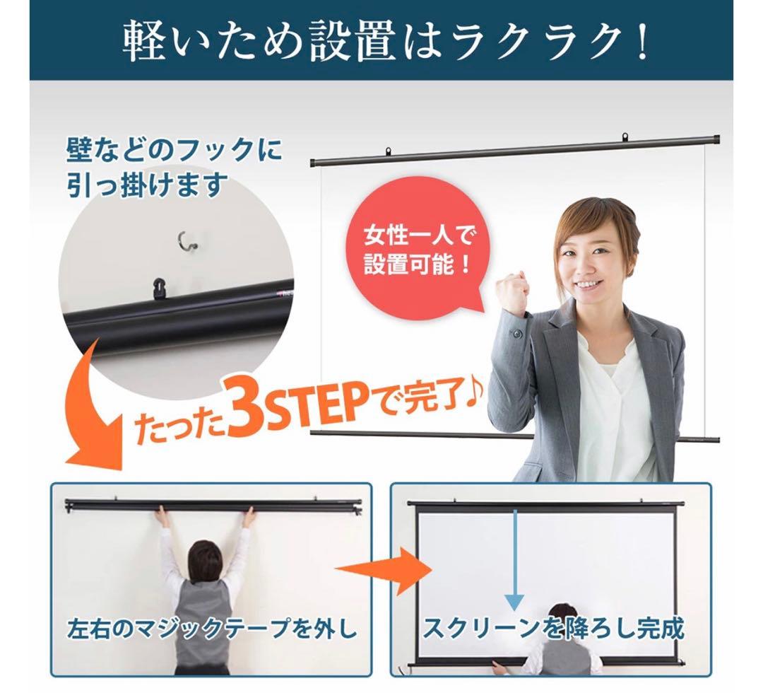 ✨シアターハウス 掛け軸スクリーン 90インチ BTP1992WEM