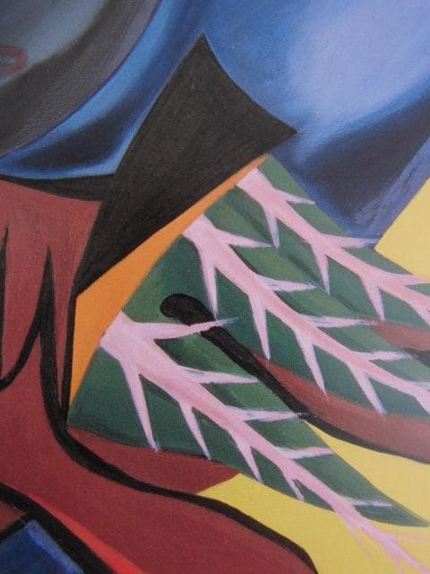 岡本太郎、【海辺 】、希少な額装用画集より、新品高級額 額装付、状態良好