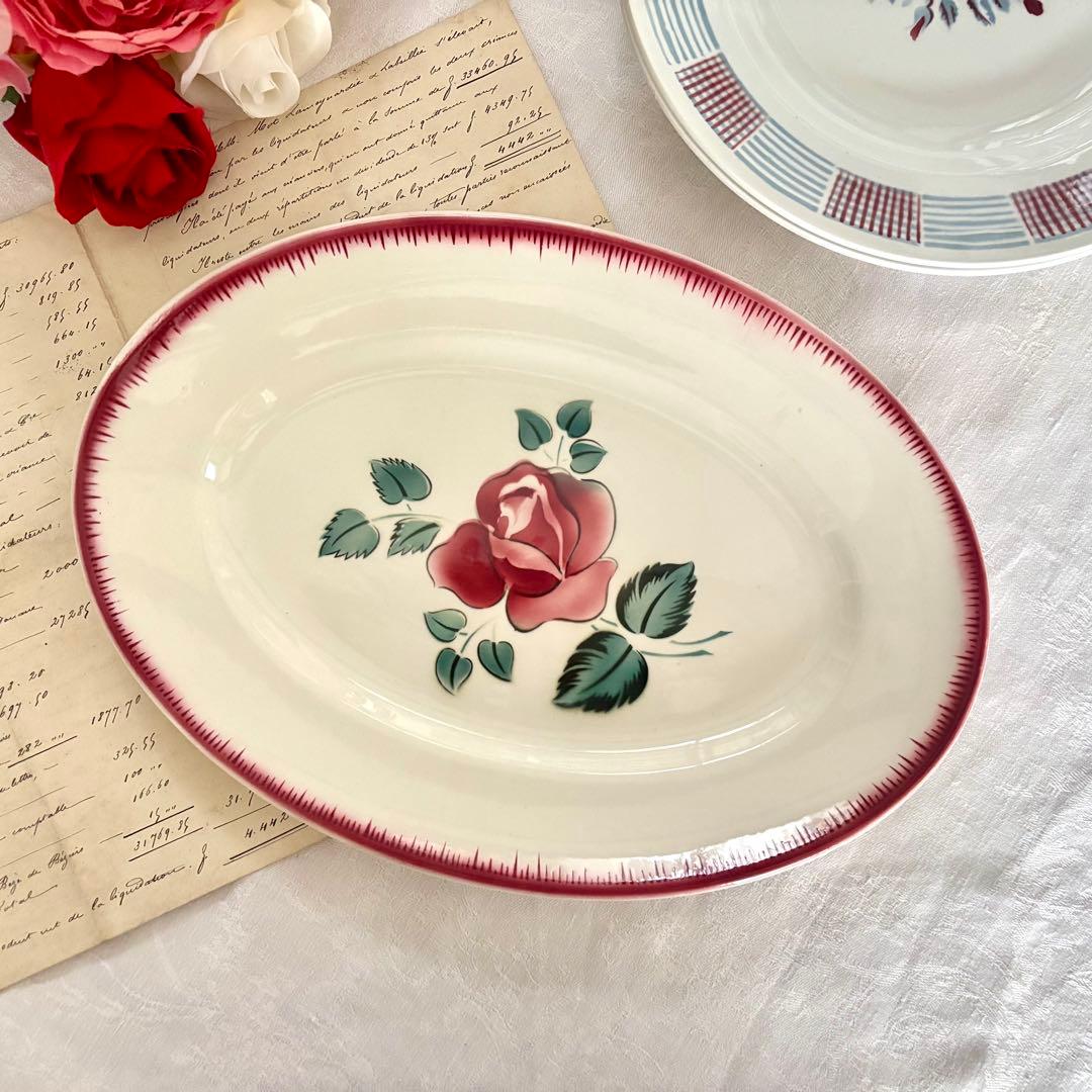 フランスアンティーク✧サルグミンヌ ❁⃘絵画のように美しい 薔薇のラヴィエꕤ︎︎˚⁎