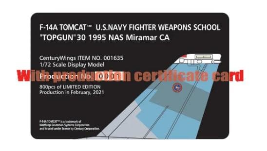 1/72 CenturyWings F-14A TOPGUN 仮想敵機青色迷彩
