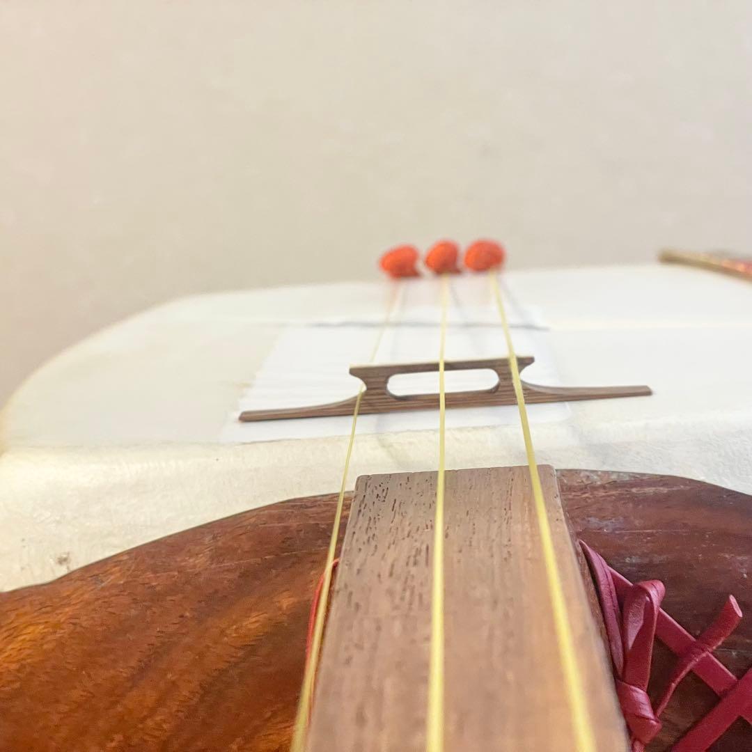 三味線 津軽三味線風 練習用 犬皮　表やぶれあり