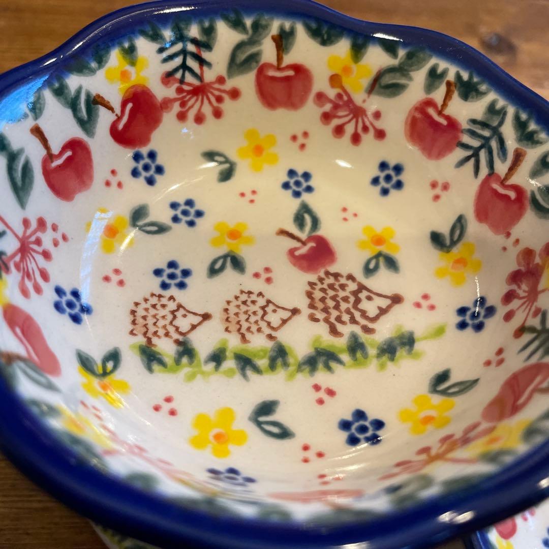 新品VENAポーランドポタリー可愛い大渋滞！ハリネズミの親子はりねずみ3点セット