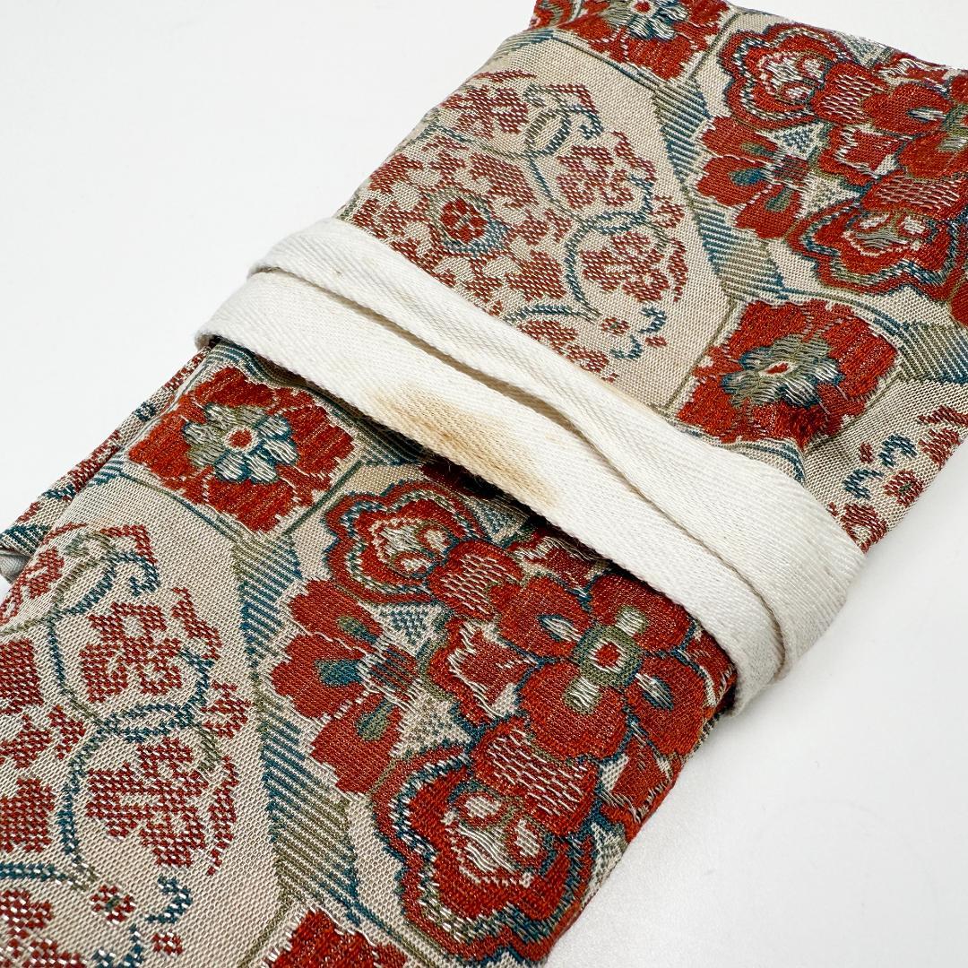 年代物 能管 39.5㎝ 竹管 内朱塗 能笛 頭金 和楽器 横笛