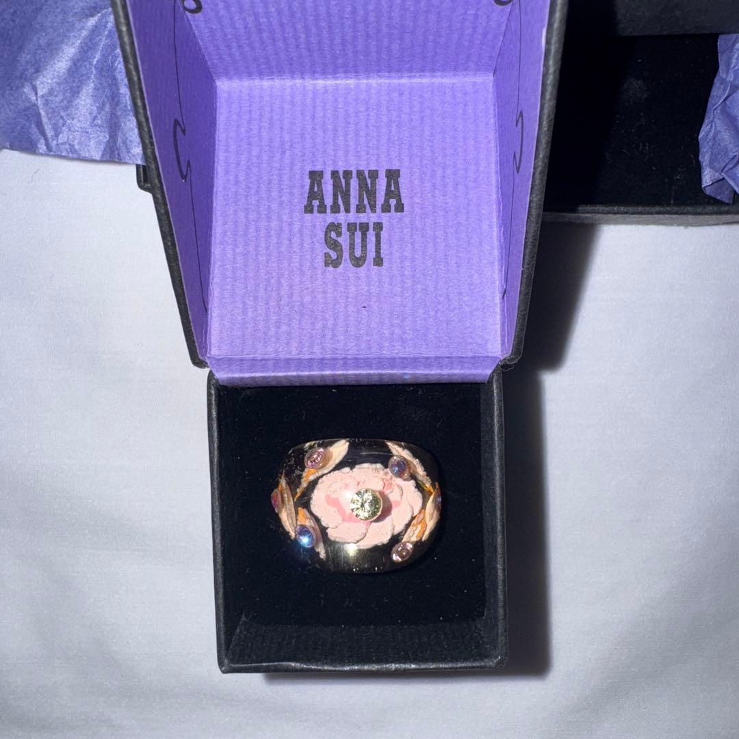 ANNA SUI 花柄ブレスレット•リングセット