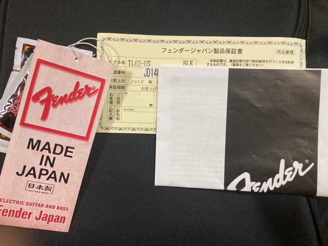 Fender japan TL62-US BLK 2014年製　中古美品