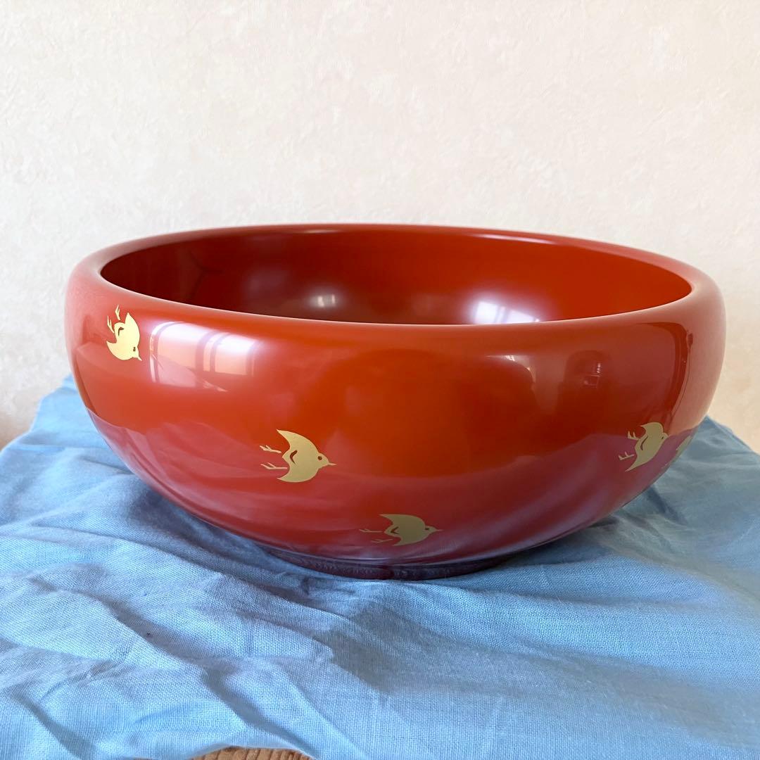 平安象彦 菓子鉢 網干に千鳥