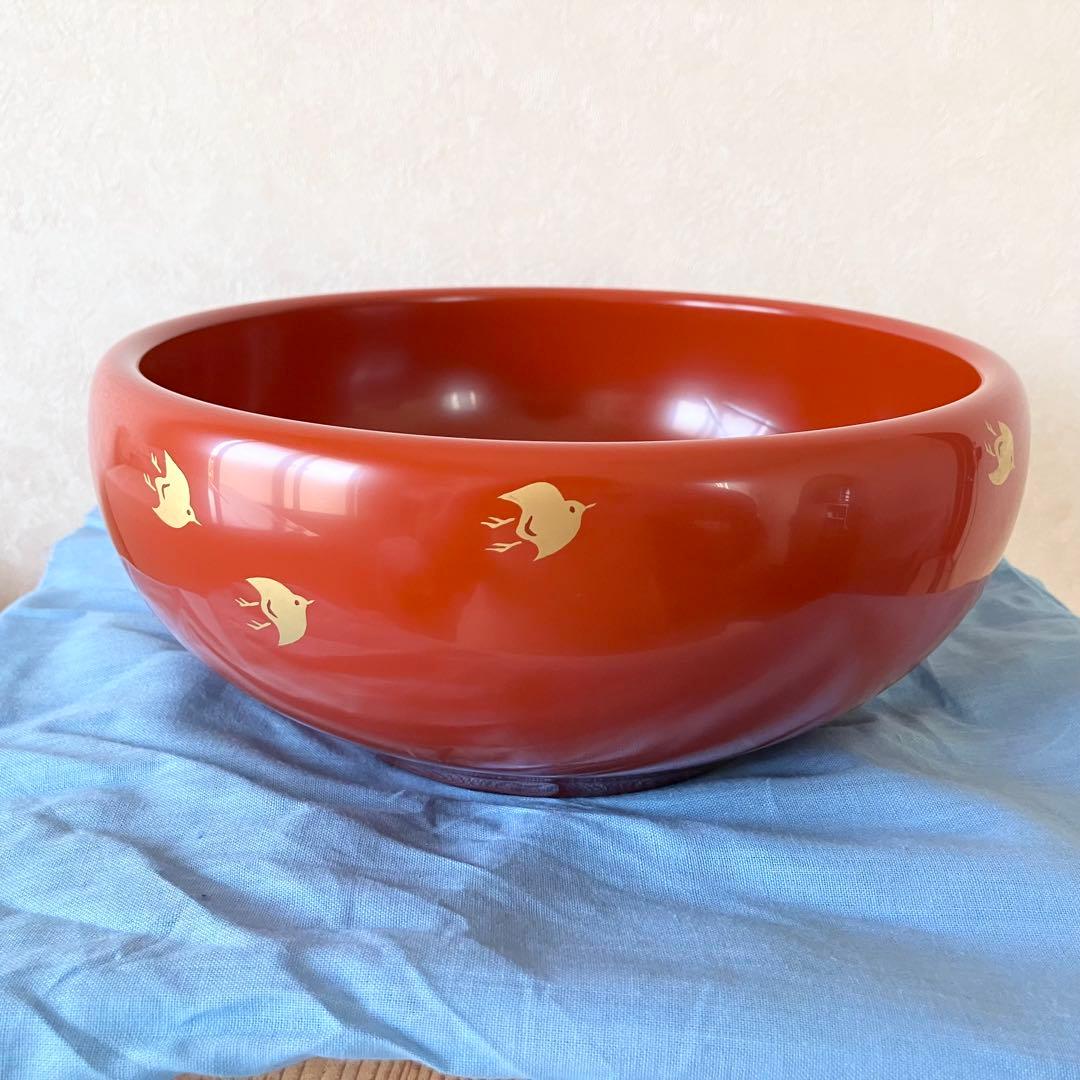 平安象彦 菓子鉢 網干に千鳥