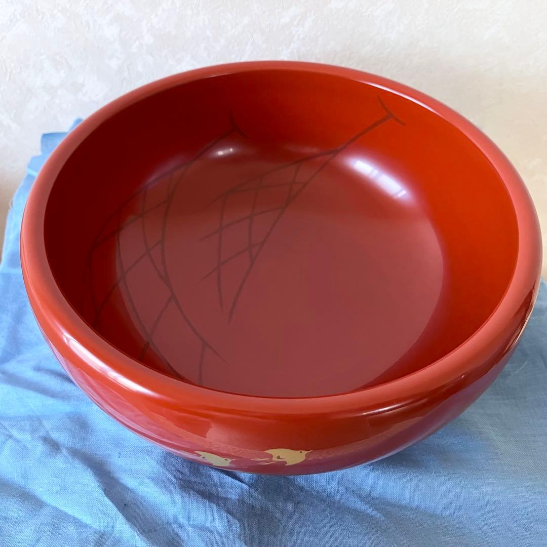 平安象彦 菓子鉢 網干に千鳥