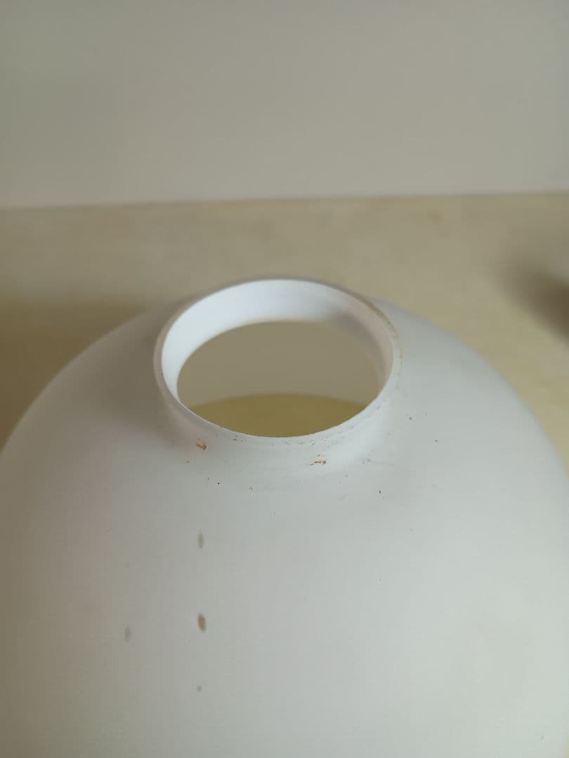 昭和レトロ 椀型 乳白ガラス 電笠 取付金具ソケット付
