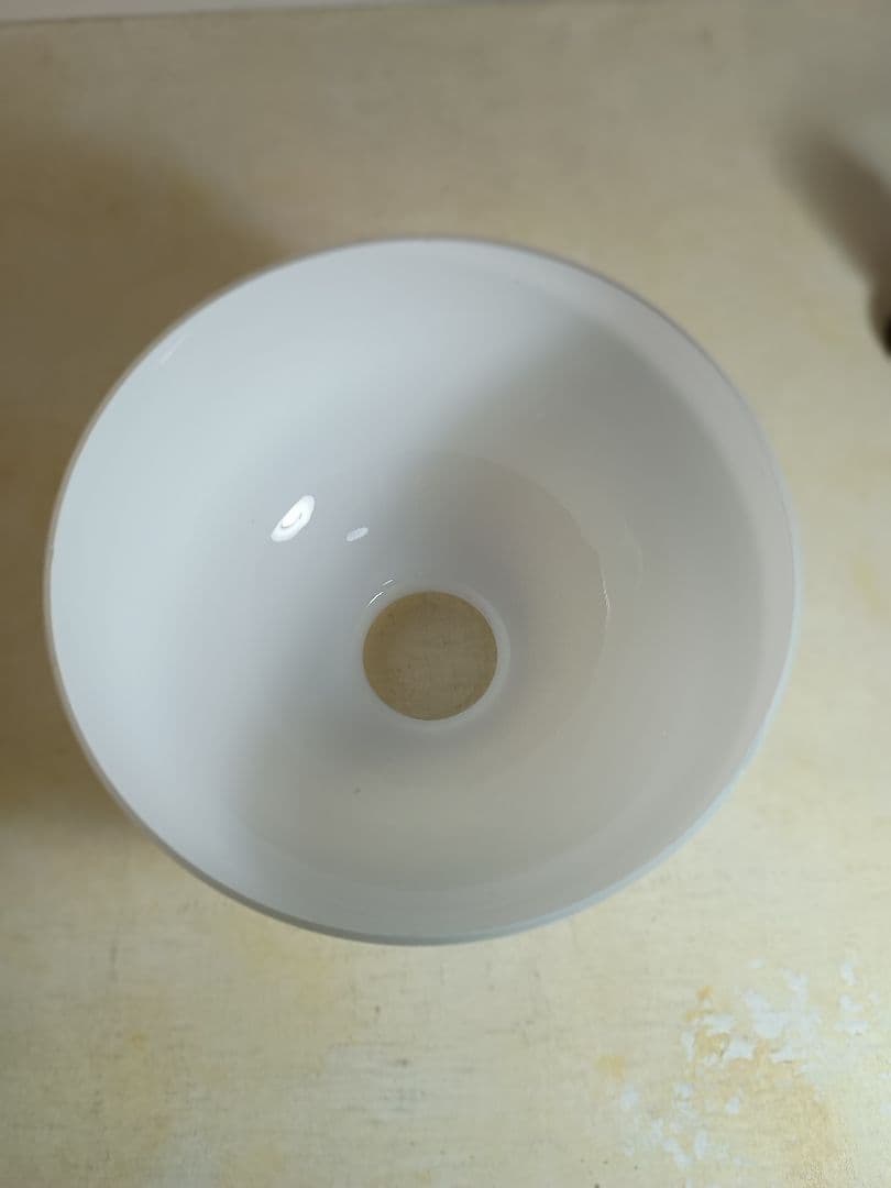 昭和レトロ 椀型 乳白ガラス 電笠 取付金具ソケット付