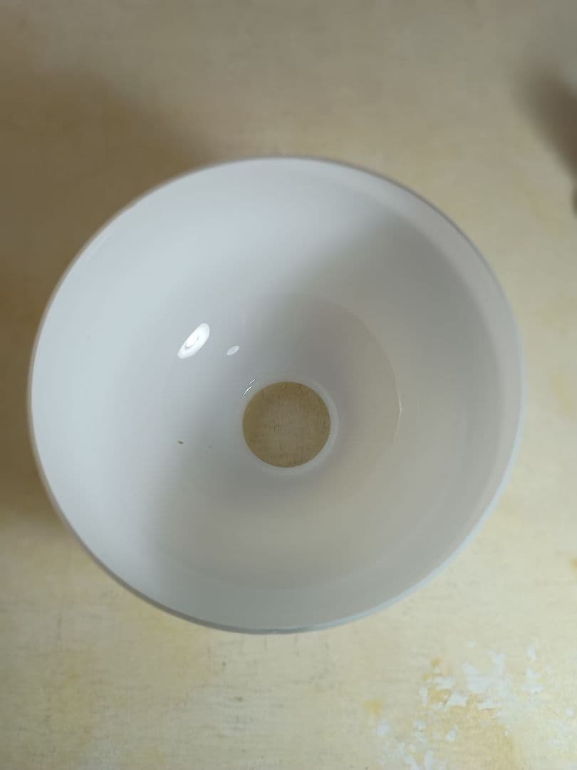 昭和レトロ 椀型 乳白ガラス 電笠 取付金具ソケット付