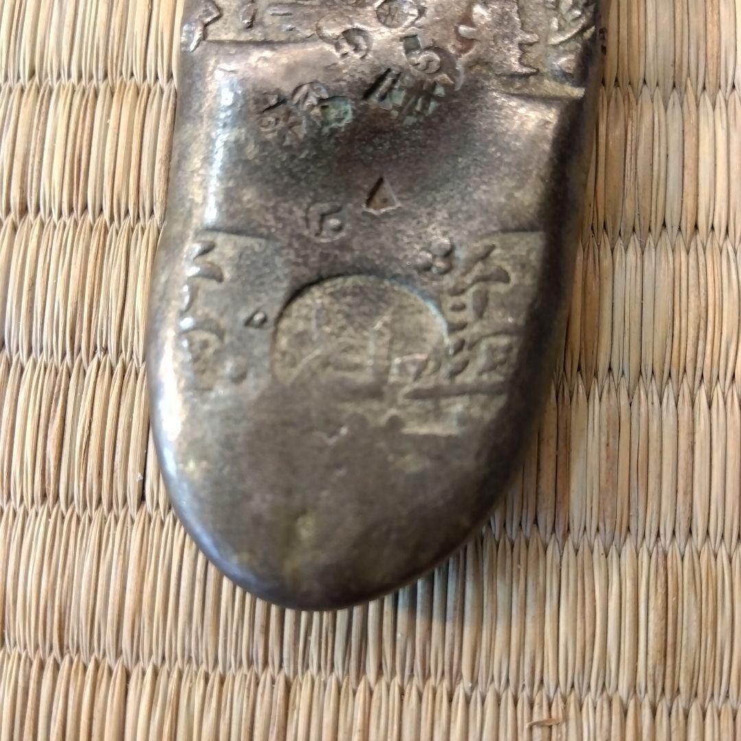 元文丁銀　138g　ケース入り　刻印有り　8.4✕3.1 厚み4㎜