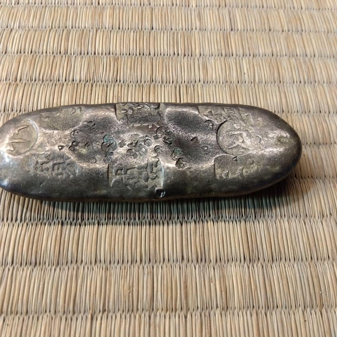 元文丁銀　138g　ケース入り　刻印有り　8.4✕3.1 厚み4㎜