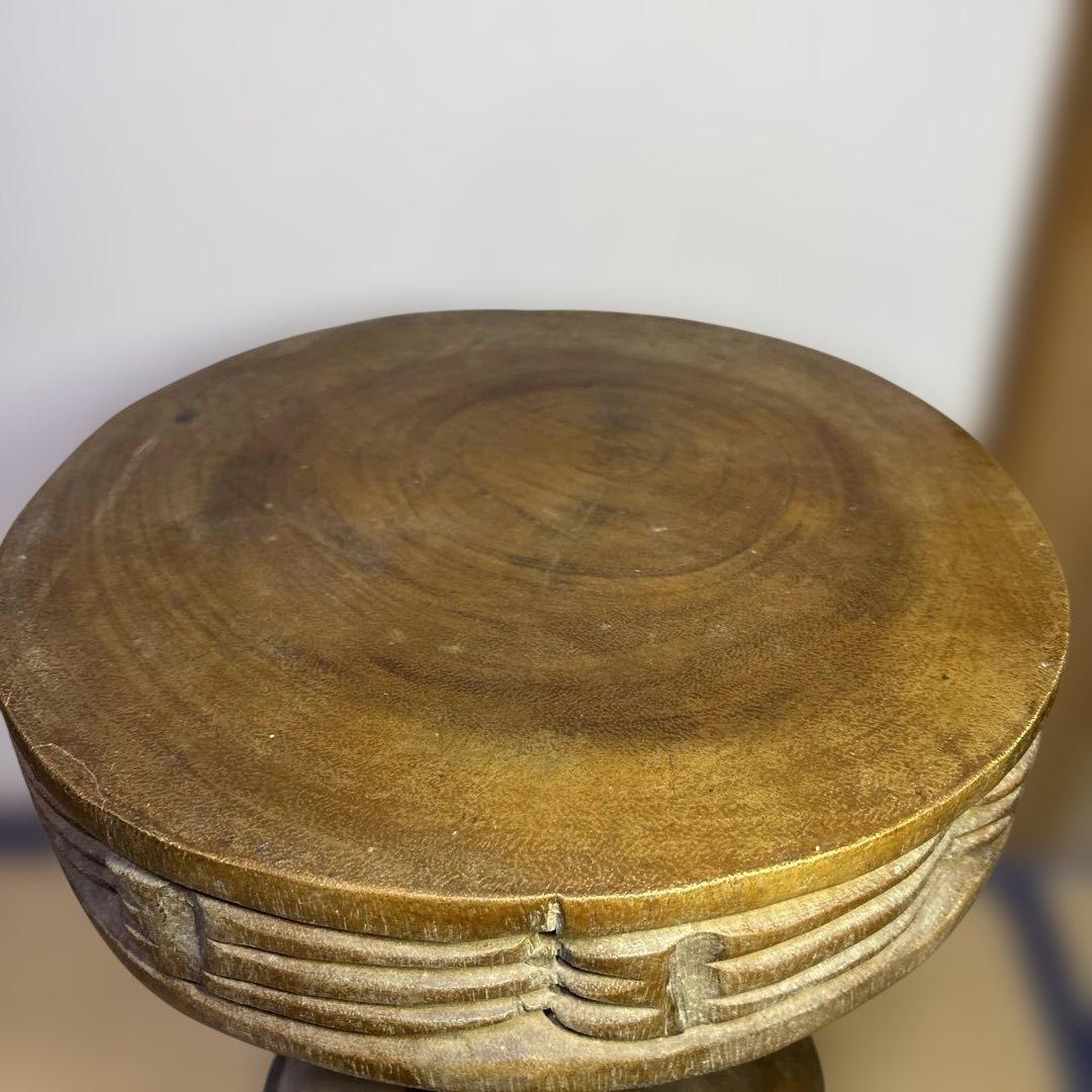 アンティーク 木彫り象スツール 木製椅子 アジアン家具 高さ52cm