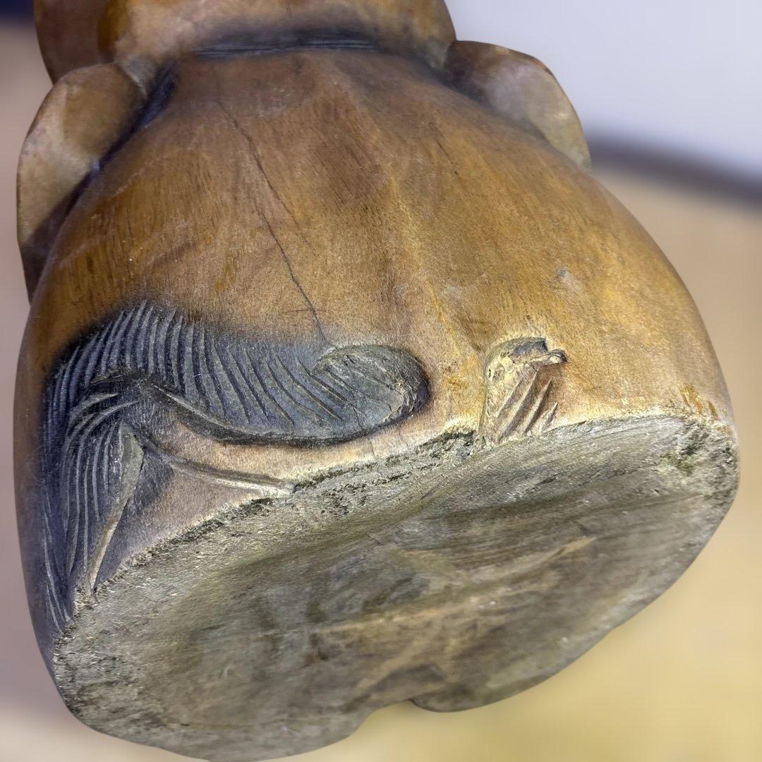 アンティーク 木彫り象スツール 木製椅子 アジアン家具 高さ52cm