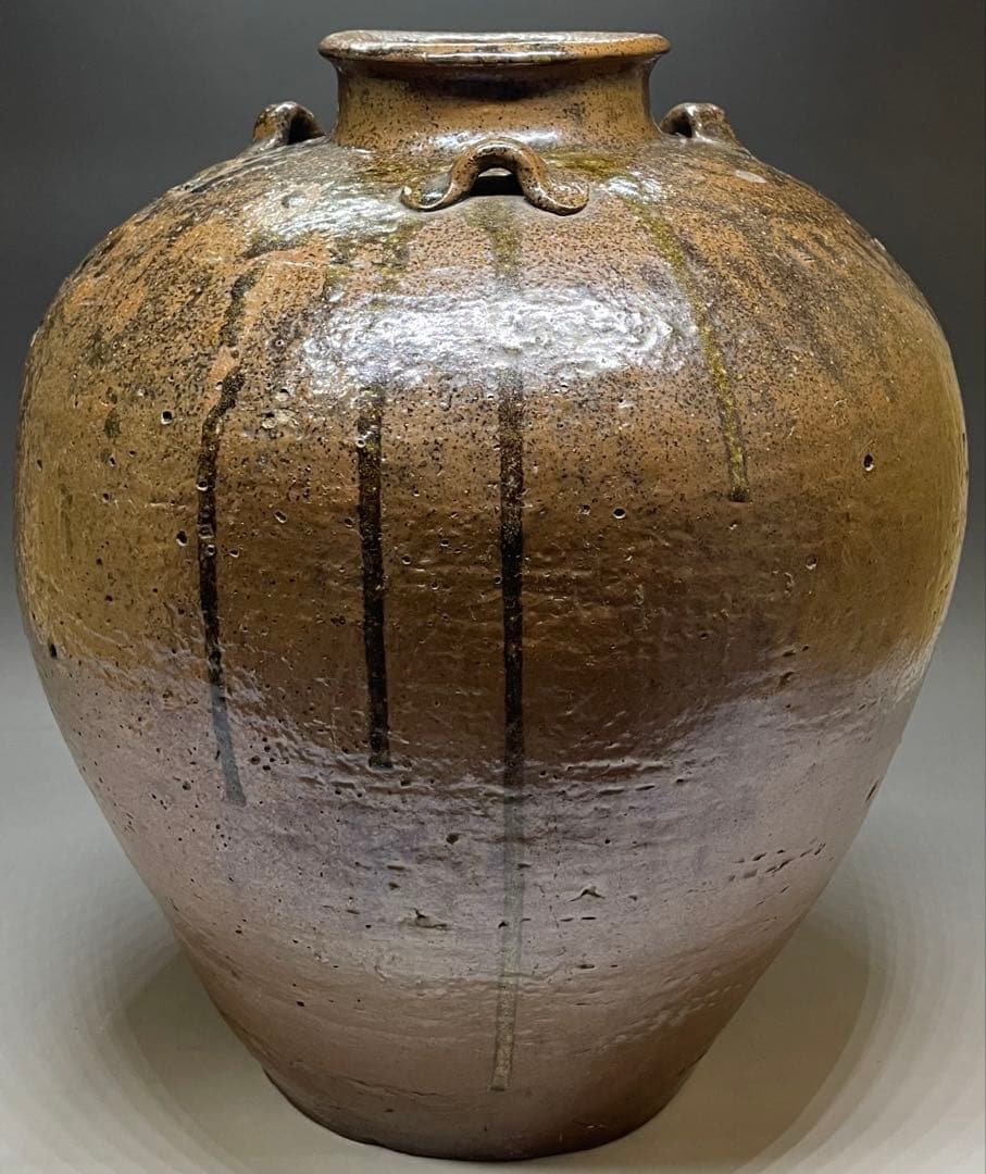 古丹波　三耳壺　大壺　35cm 　p5633
