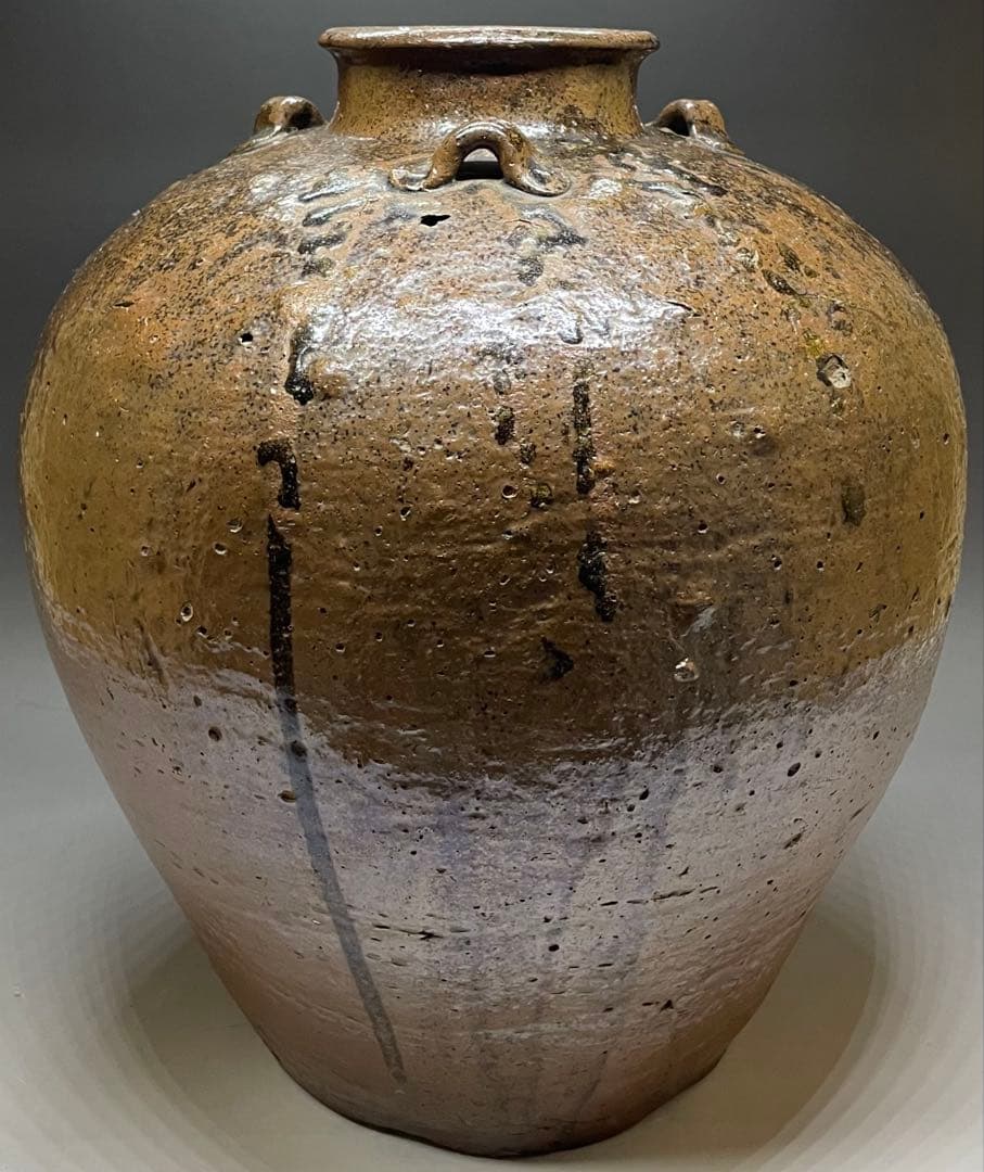 古丹波　三耳壺　大壺　35cm 　p5633