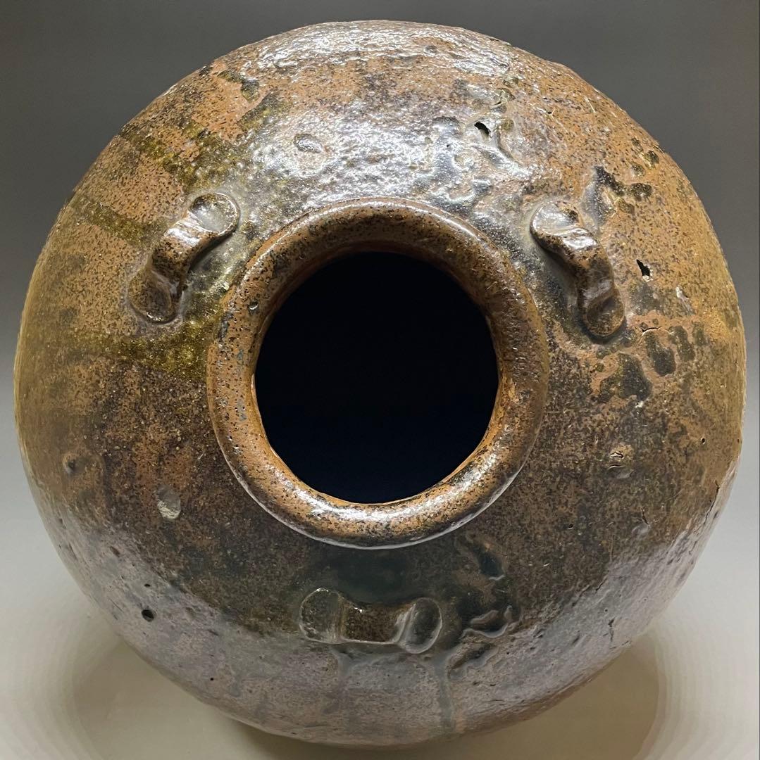 古丹波　三耳壺　大壺　35cm 　p5633