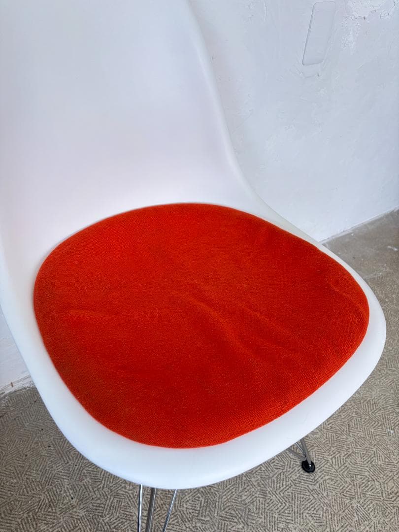 イームズ/Eamesシェルチェア ホワイト×オレンジ C