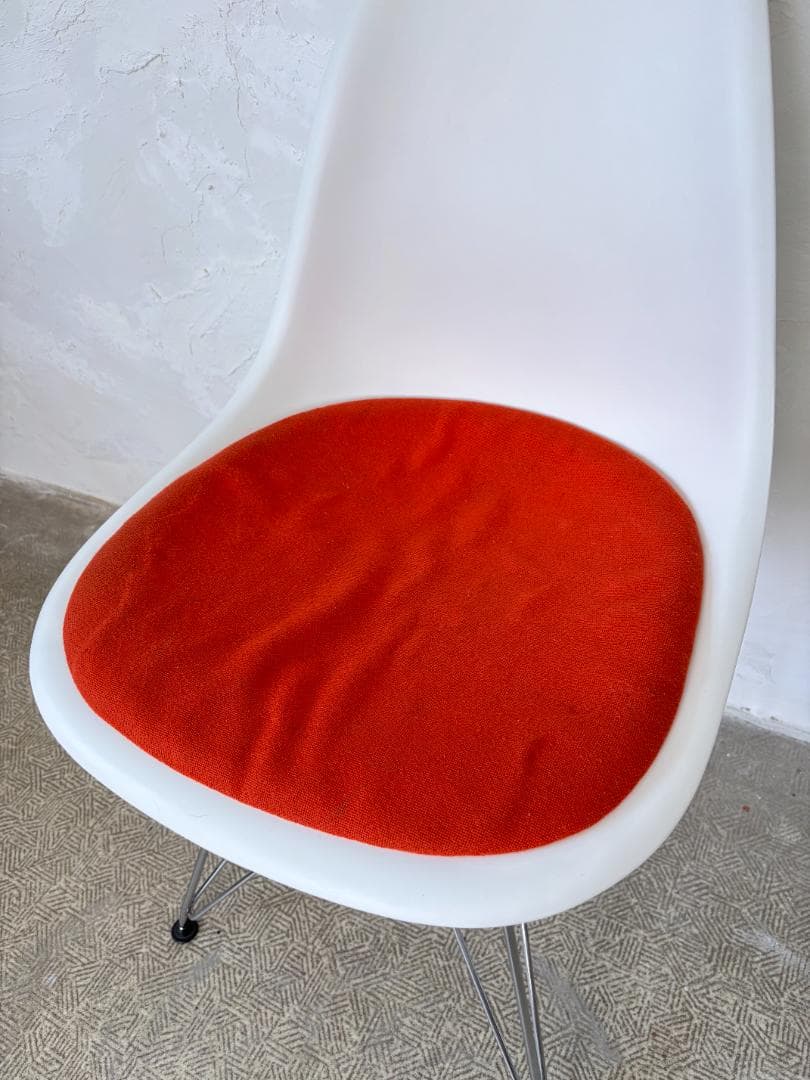 イームズ/Eamesシェルチェア ホワイト×オレンジ C