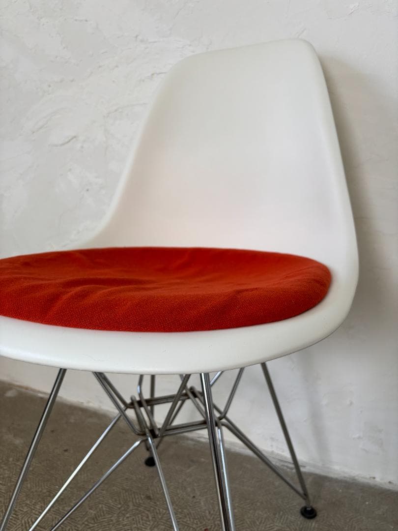 イームズ/Eamesシェルチェア ホワイト×オレンジ C