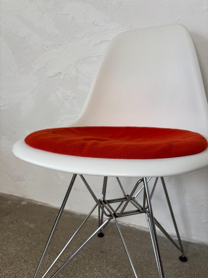 イームズ/Eamesシェルチェア ホワイト×オレンジ C
