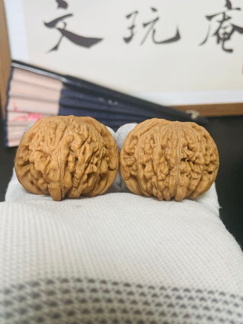 新入荷❤️No.674❤️文玩くるみ（文玩核桃） 精配拱橋四座楼