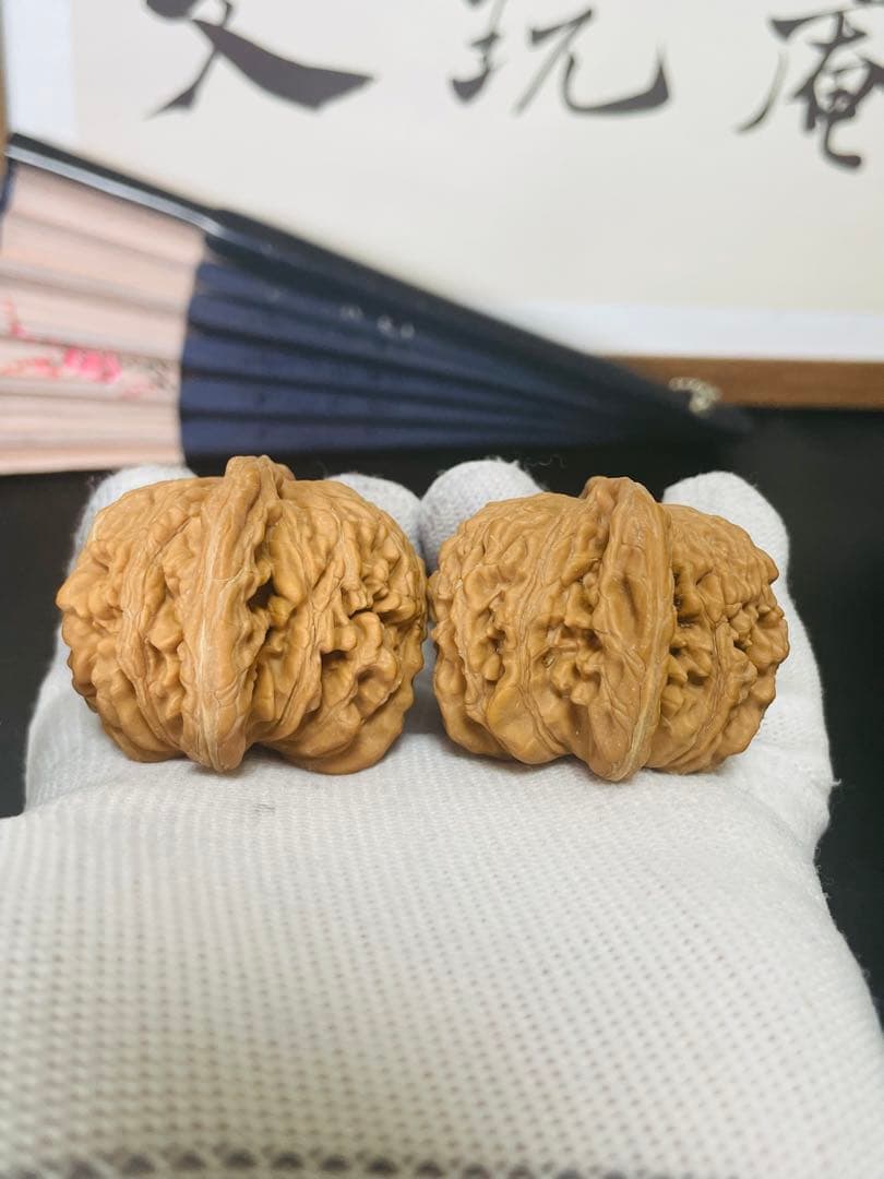 新入荷❤️No.674❤️文玩くるみ（文玩核桃） 精配拱橋四座楼