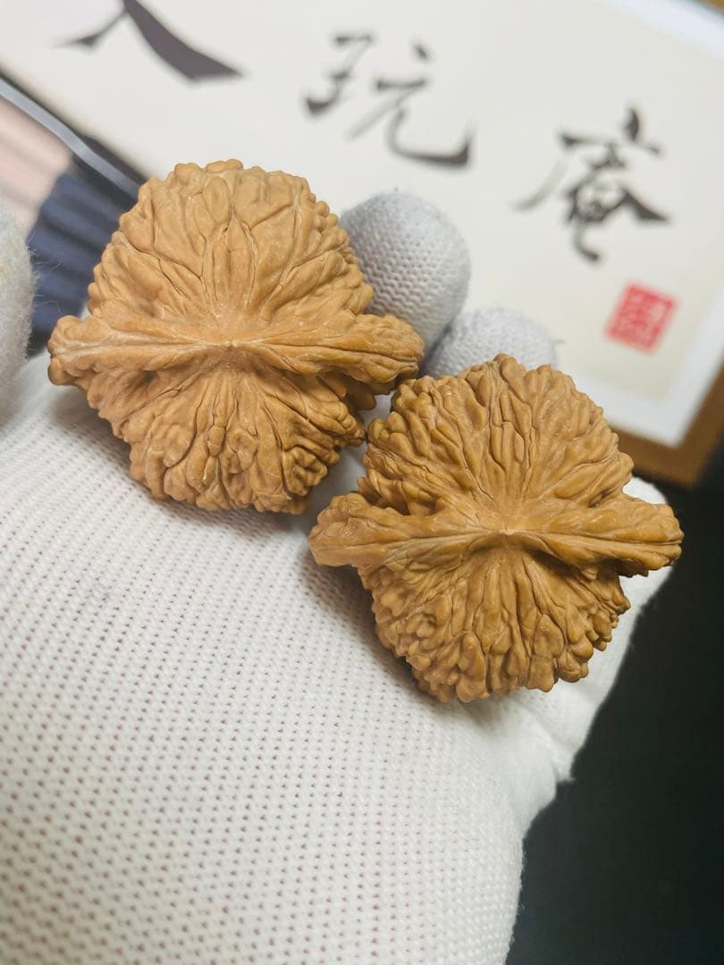 新入荷❤️No.674❤️文玩くるみ（文玩核桃） 精配拱橋四座楼