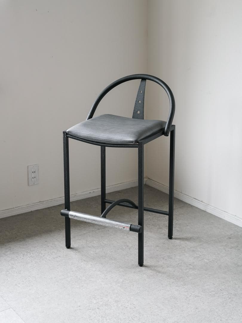 80's ポストモダン 幾何学 ハイチェア メンフィスデザイン 倉俣史朗