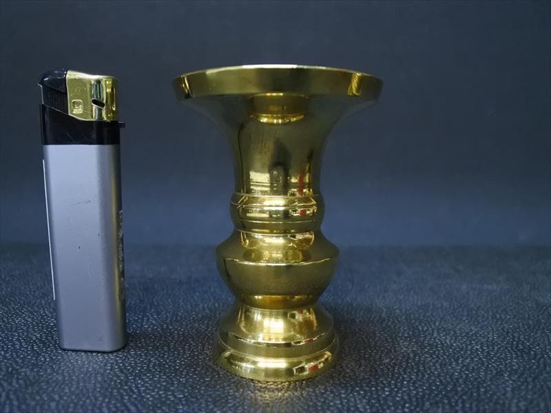 限定値下　【収集品】仏具セット　真鍮製　香炉　花立　仏具　3102