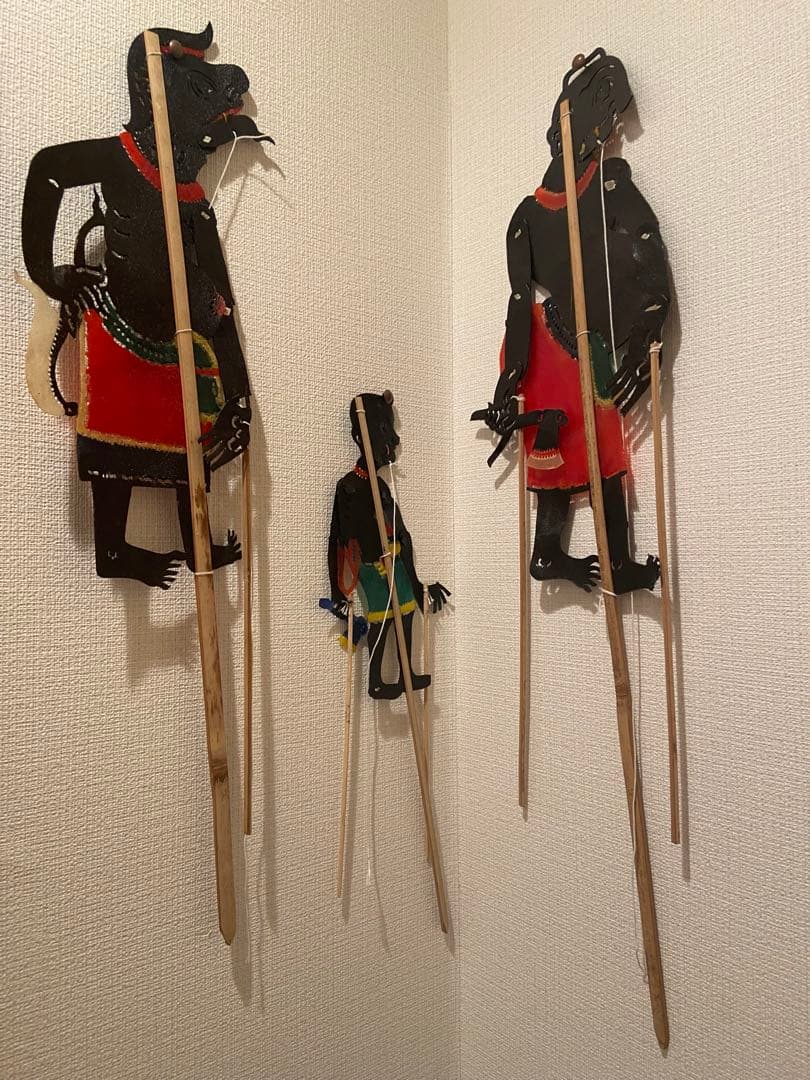 1960〜80年代 南タイ影絵ナン・タルン舞台人形3体