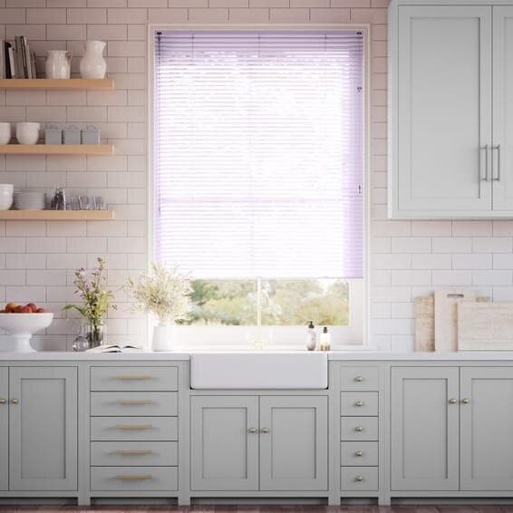 未使用　アルミブラインド　パープル　123×111.5