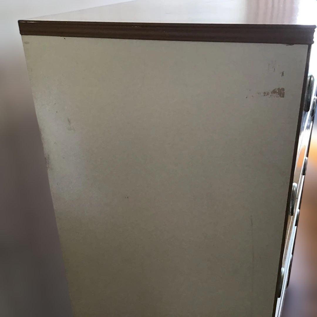 昭和レトロ　レトロポップ　黄色✖️黄緑✖️緑　アデリアレトロ風花柄チェスト　箪笥